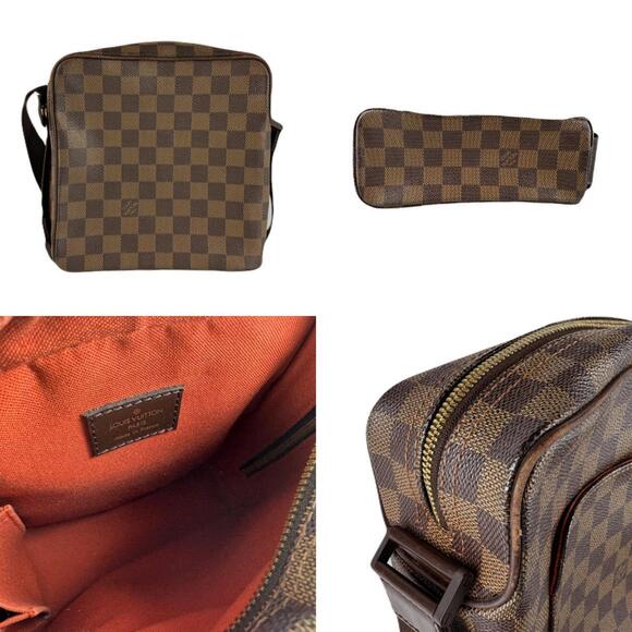 LOUIS VUITTON Authentic Brown Damier Leather Shoulder Bag - Picture 3 of 5